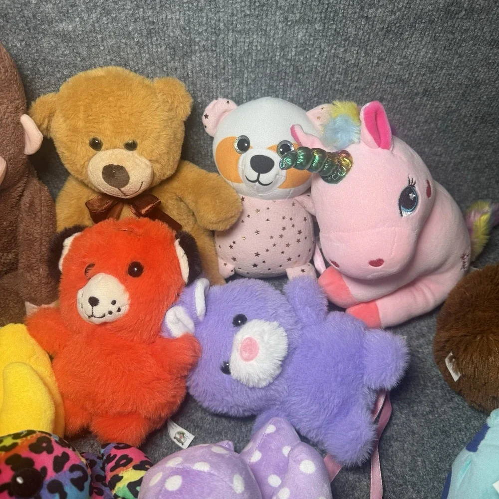 Mixed Plush 24 pc Lot Disney Character Plush Stuffed Animals Bears, Ducks Mixed